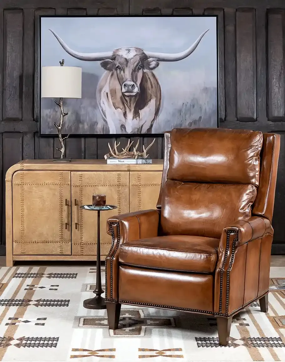 Stanford Brown Leather Recliner