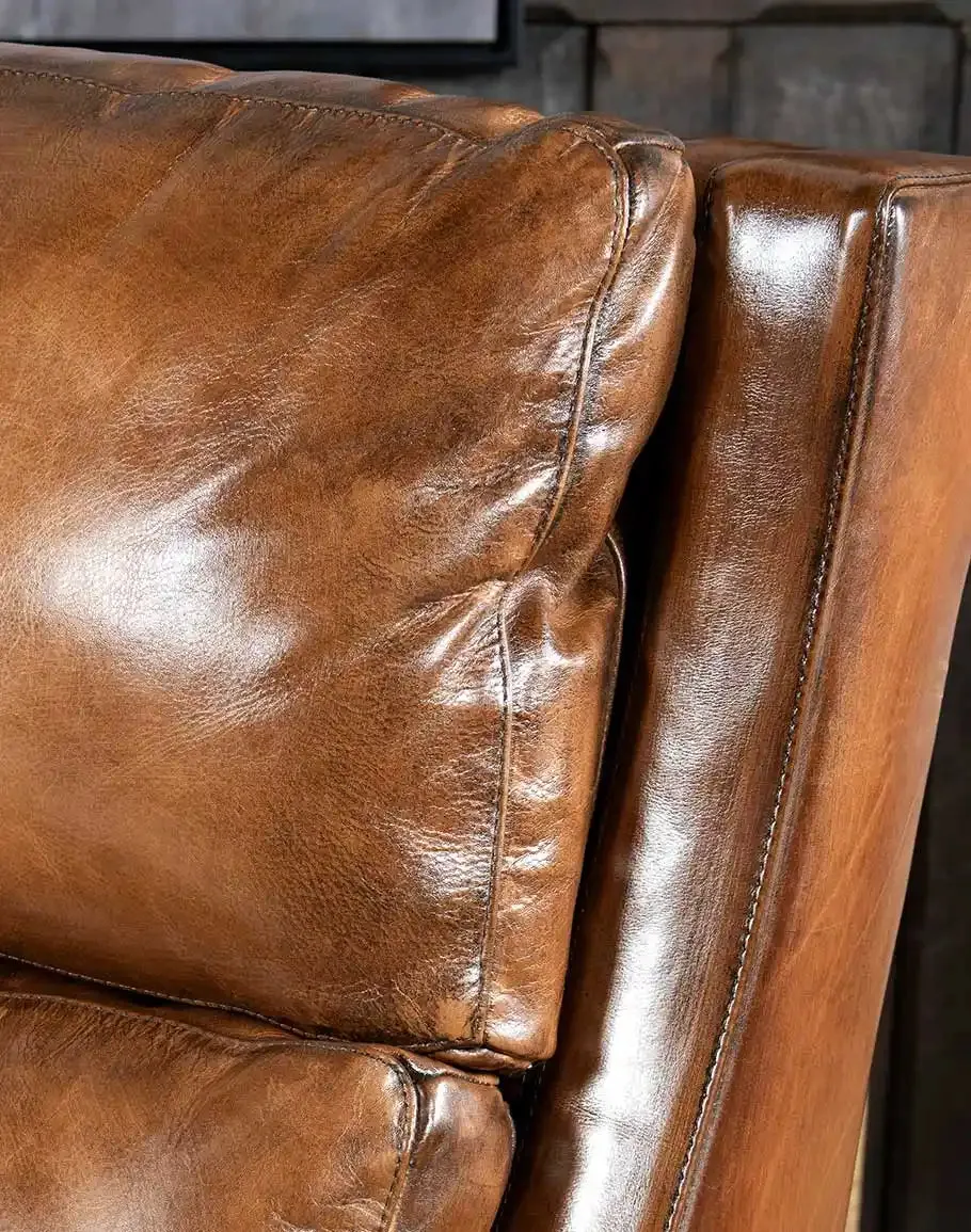 Stanford Brown Leather Recliner