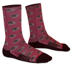 Strideline Veteran's Alliance Logo Premium Socks - Garnet