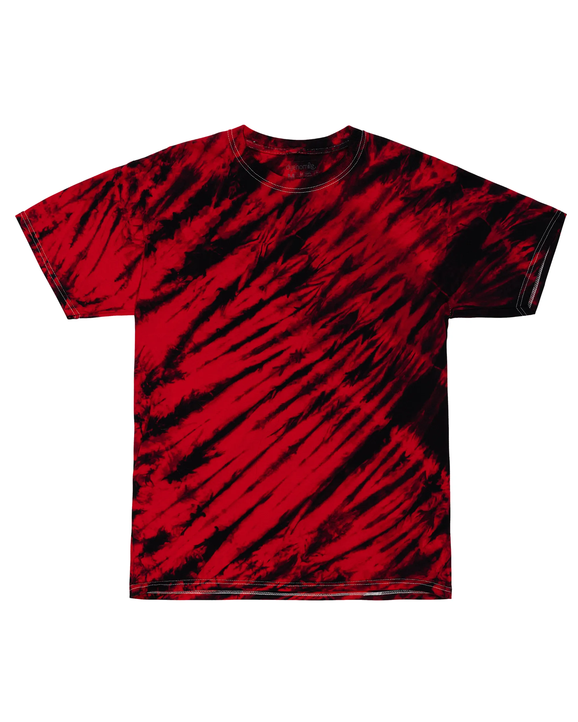 TEAM SHOP - Black/Red Tiger Stripe Tie Dye Tee