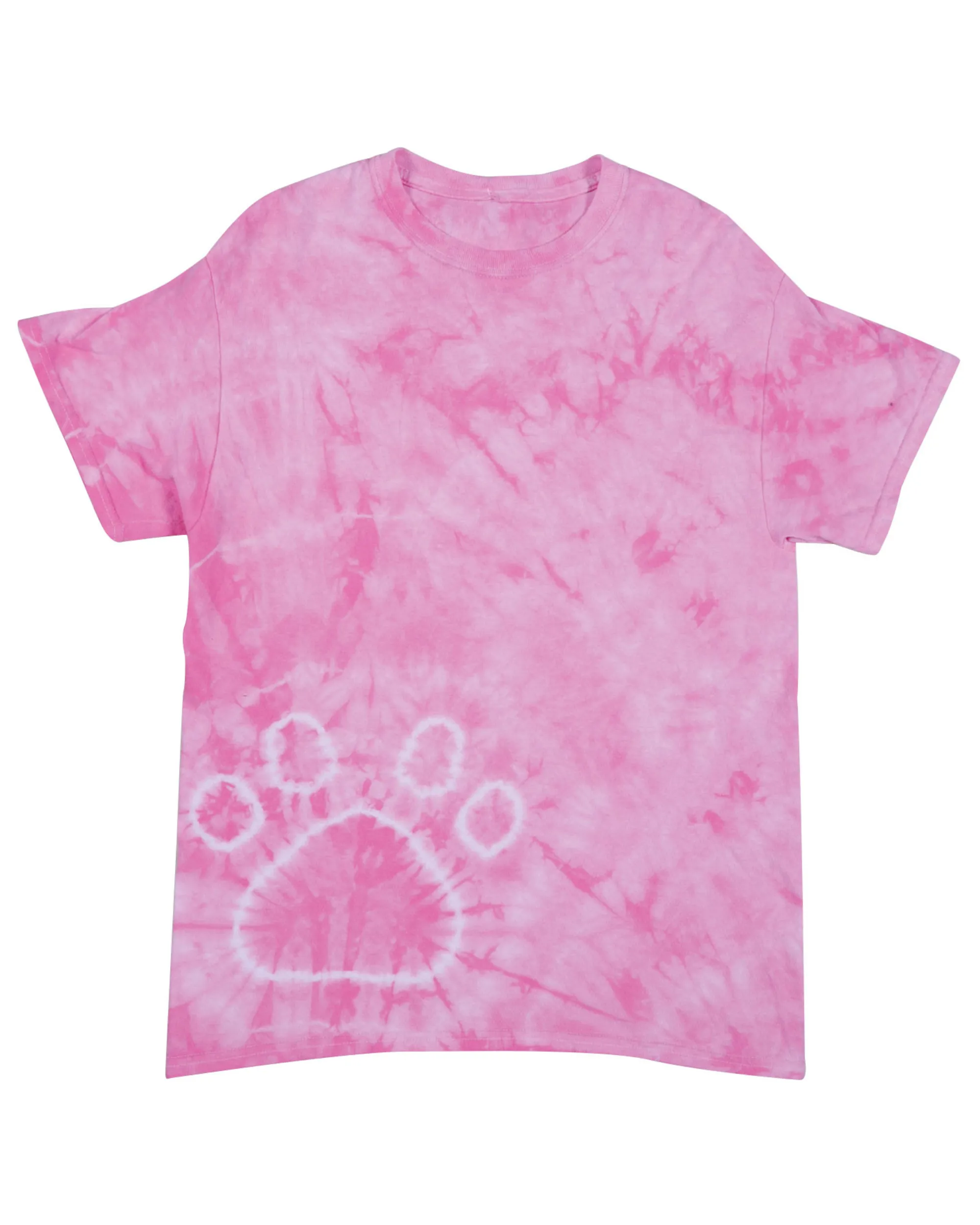 TEAM SHOP - Tie Dye Paw Print Tee - Pink