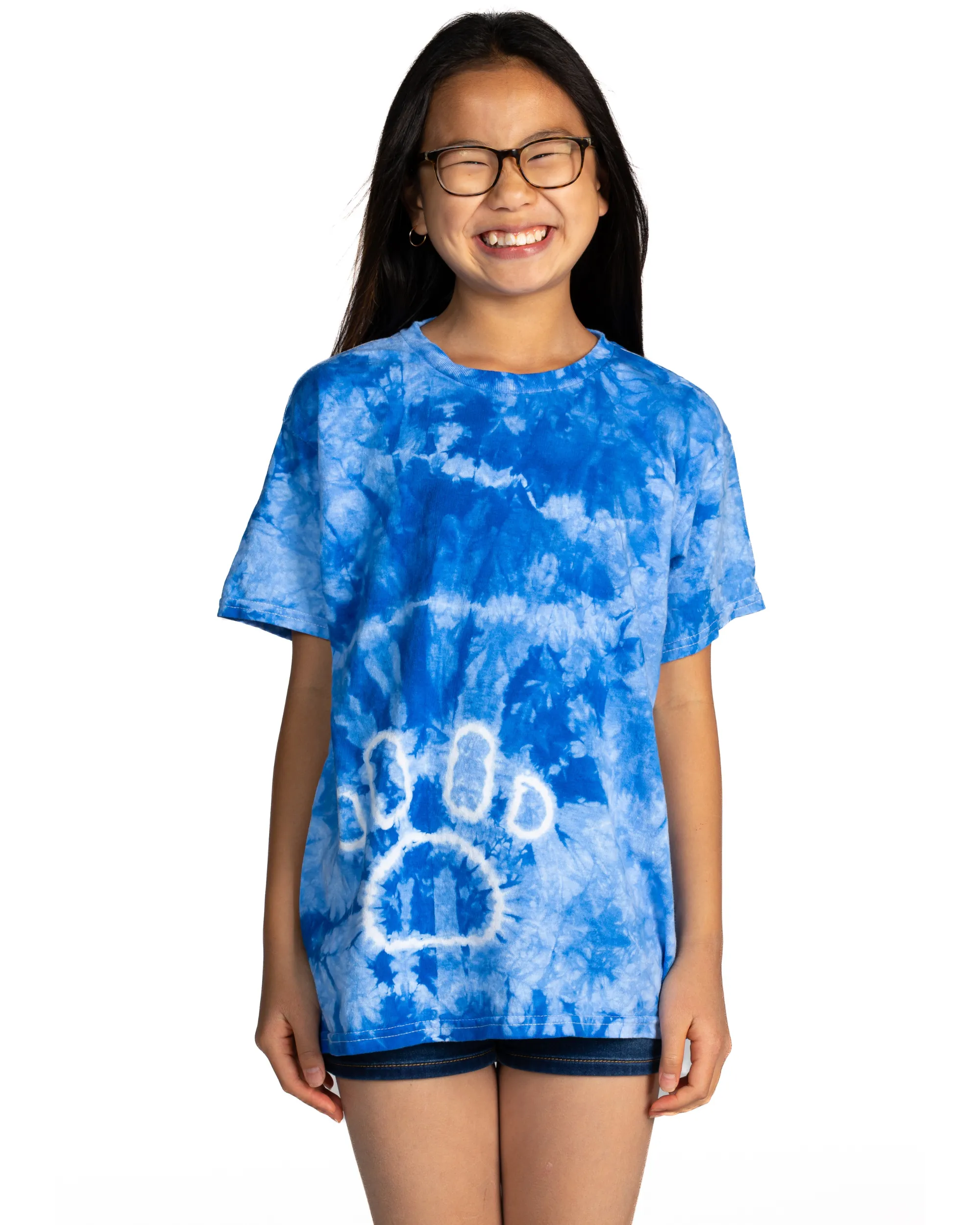 TEAM SHOP - Tie Dye Paw Print Tee - Royal