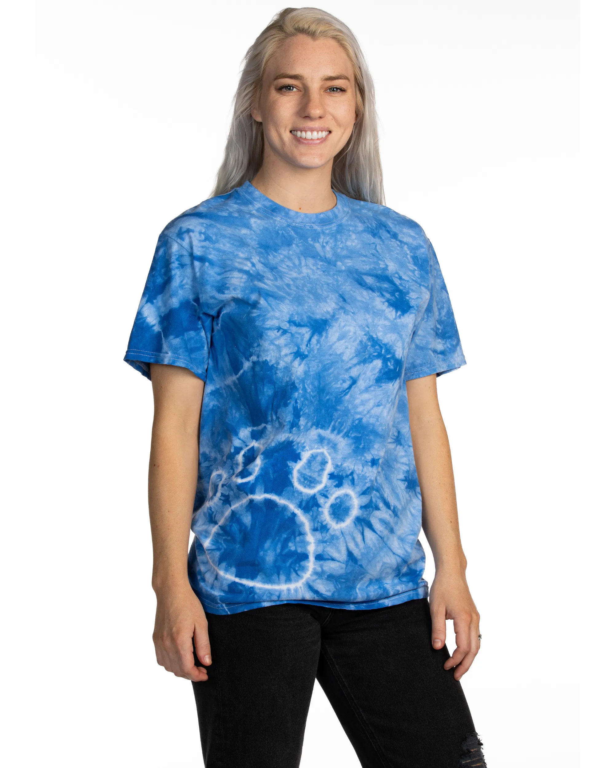 TEAM SHOP - Tie Dye Paw Print Tee - Royal