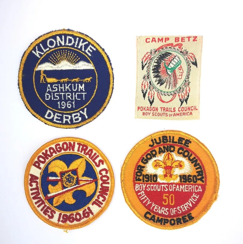 Vintage 1960s Boy Scouts of America Event Badges, Set of 4