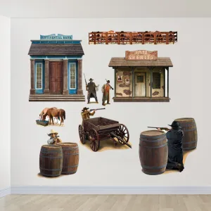 Wild West Shootout Wall Decorations - 1.77m - Pack of 9